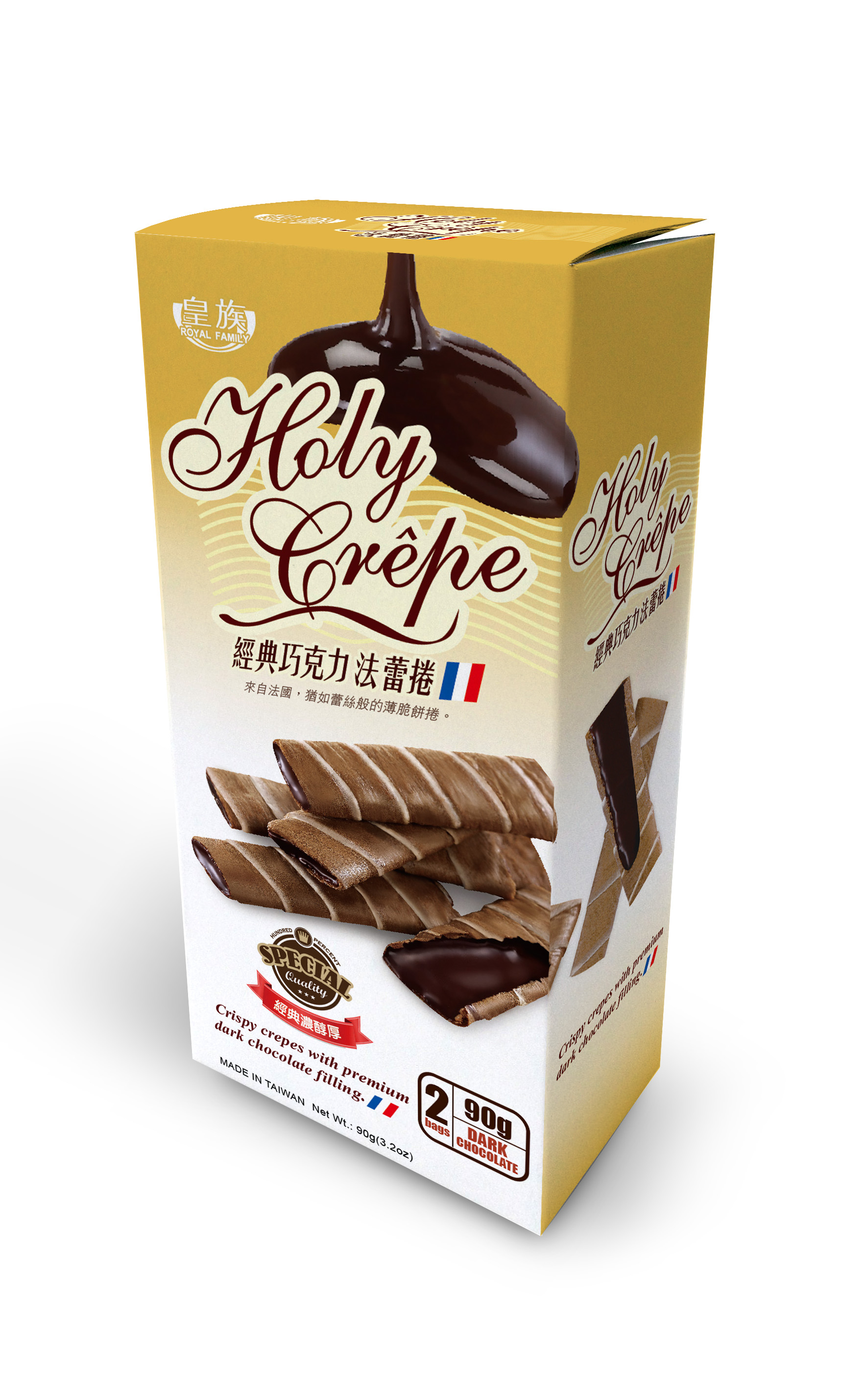 可口酥餅/蛋糕系列-巧克力法蕾捲(黑巧克力)